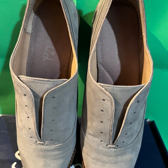 Splendid Gray Leather No Tie Slip on Oxfords size 9 - Picture 13 of 16